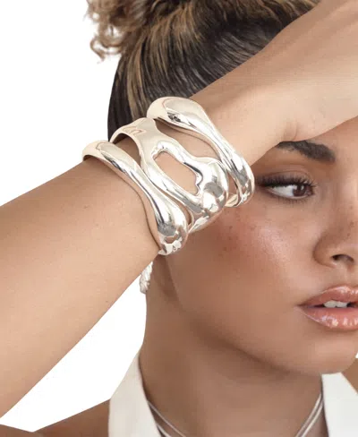 Ettika Liquid Love Cuff Bracelet In Metallic