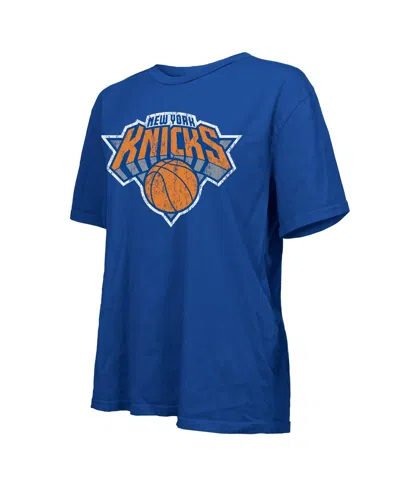 Majestic Women's Royal New York Knicks Oversized T-shirt In Blue