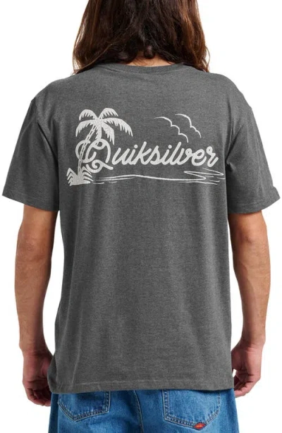 Quiksilver Island Vibin' Graphic T-shirt In Gray