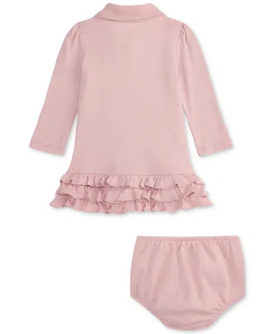 Polo Ralph Lauren Baby Girls Ruffled Polo Dress In Pink