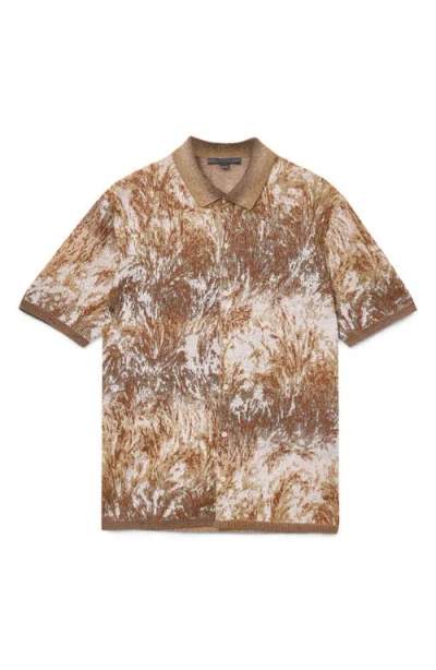John Varvatos Demonte Regular Fit Short Sleeve Linen Shirt
