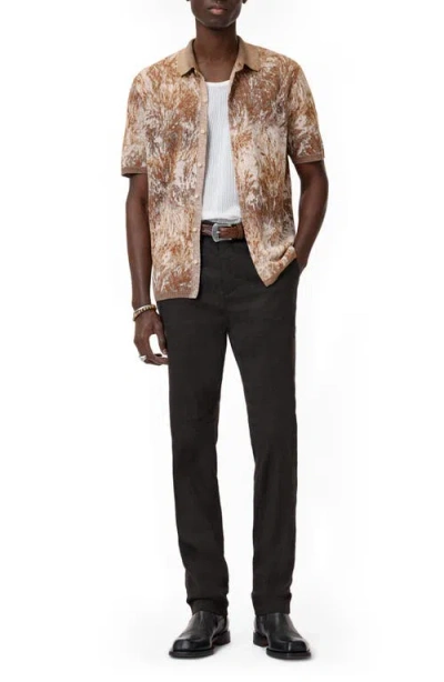John Varvatos Demonte Regular Fit Short Sleeve Linen Shirt