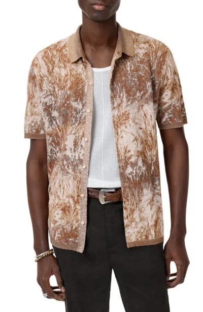 John Varvatos Demonte Regular Fit Short Sleeve Linen Shirt
