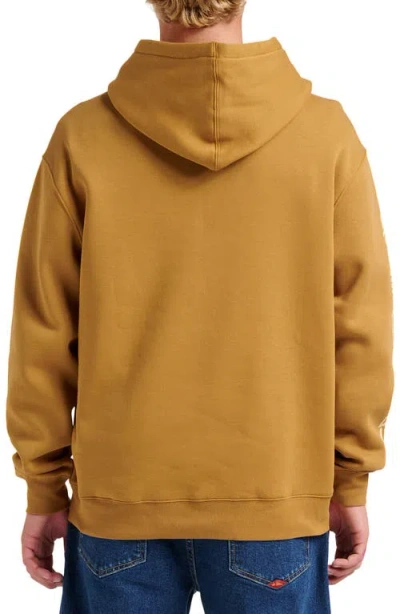 Quiksilver Passage Logo Embroidered Graphic Hoodie In Brown