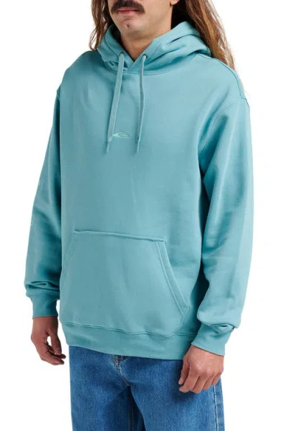 Quiksilver Passage Logo Embroidered Graphic Hoodie In Blue