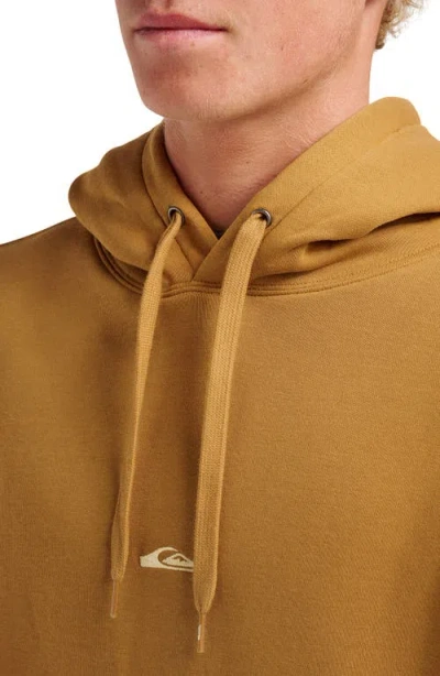 Quiksilver Passage Logo Embroidered Graphic Hoodie In Brown
