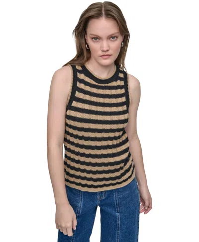 Dkny Jeans Petite Cotton Ribbed Sweater Tank Top
