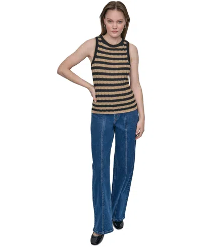 Dkny Jeans Petite Cotton Ribbed Sweater Tank Top
