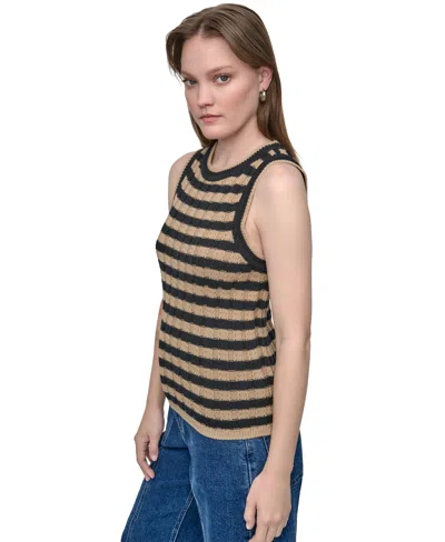 Dkny Jeans Petite Cotton Ribbed Sweater Tank Top