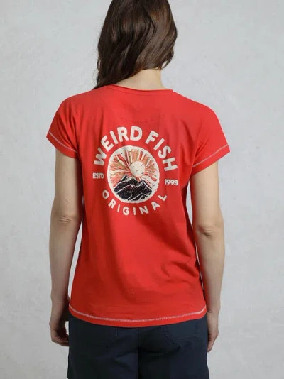 Weird Fish Sunset Summit Back Print Graphic T-shirt