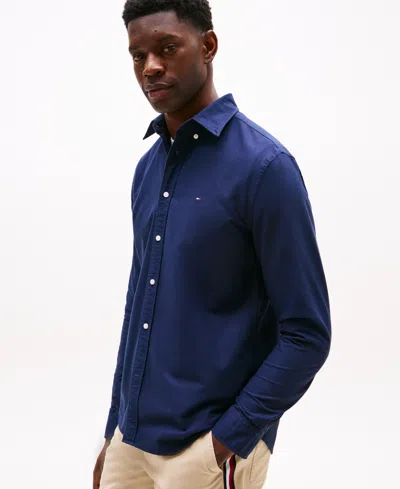 Tommy Hilfiger Men's Regular-fit Heritage Oxford Shirt In Blue
