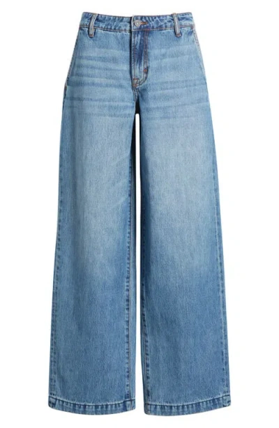 Hidden Jeans Low Rise Baggy Wide Leg Jeans In Blue