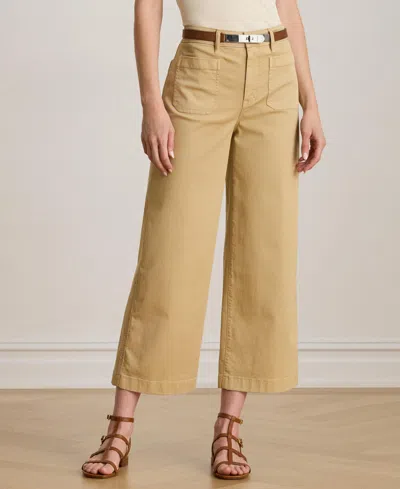 Ralph Lauren Women's Stretch Chino Wide-leg Cropped Pants