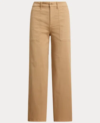 Ralph Lauren Women's Stretch Chino Wide-leg Cropped Pants