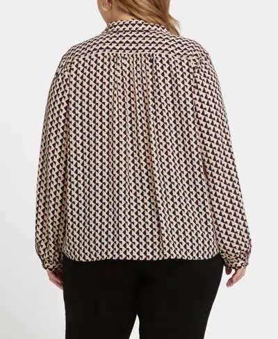Nydj Plus Size Modern Blouse Point Collar Top