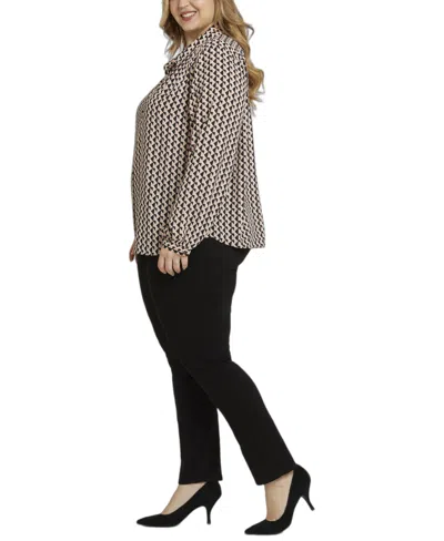 Nydj Plus Size Modern Blouse Point Collar Top