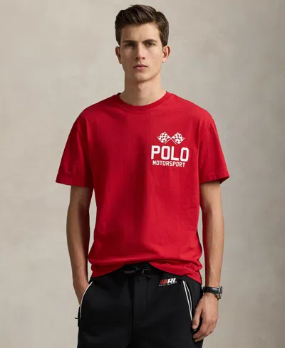 Polo Ralph Lauren Men's Classic-fit Slub Jersey Graphic T-shirt In Red