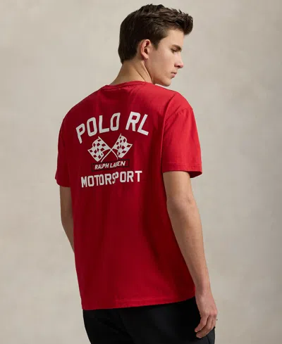 Polo Ralph Lauren Men's Classic-fit Slub Jersey Graphic T-shirt In Red