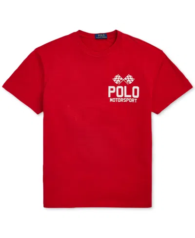 Polo Ralph Lauren Men's Classic-fit Slub Jersey Graphic T-shirt In Red