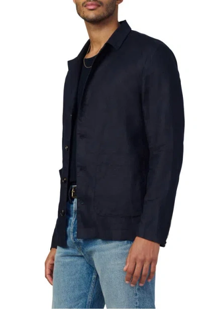 Joe's Hemingway Writer's Long Sleeve Camp Shirt In Black