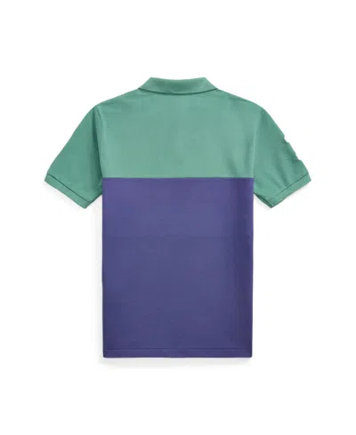 Polo Ralph Lauren Striped Cotton Piqué Polo Shirt In Green