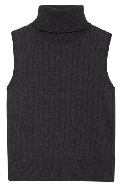 Eleventy Wool & Cashmere Turtleneck Sweater Vest In Gray