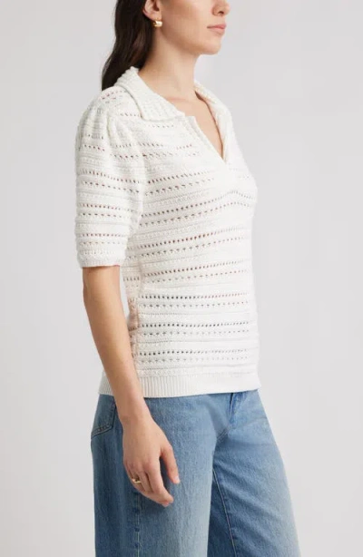 Caslonr Caslon(r) Mixed Stitch Polo Sweater