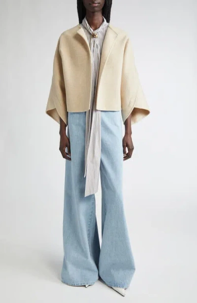 Max Mara Ovada Wool And Cashmere Jacket In Neutral