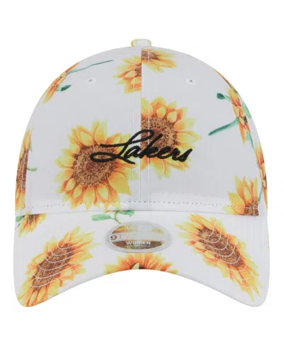New Era Women'sâ White Los Angeles Lakers Adventure Flower 9twenty Adjustable Hat