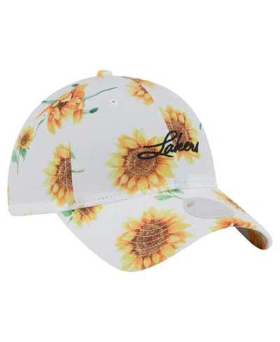New Era Women'sâ White Los Angeles Lakers Adventure Flower 9twenty Adjustable Hat