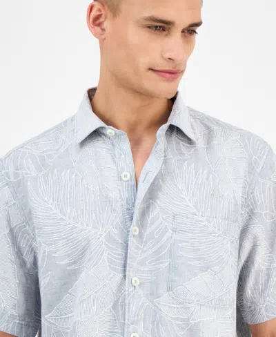 Tommy Bahama Men's Sand Desert Leaf-print Linen Blend Shirt