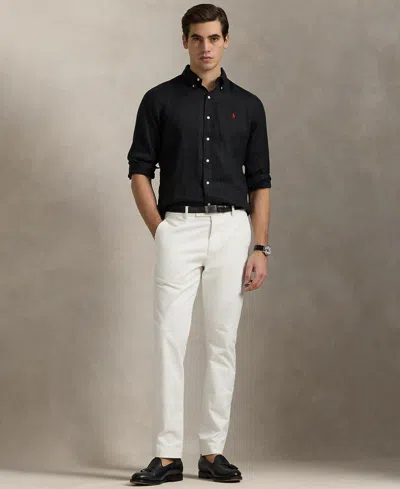 Polo Ralph Lauren Black Shirt With Pony Embroidery In Black