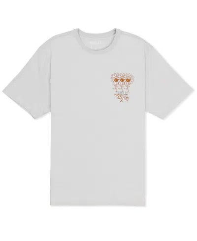 Hurley Men's Skulls And Flowers Short Sleeve T-shirt In Gray