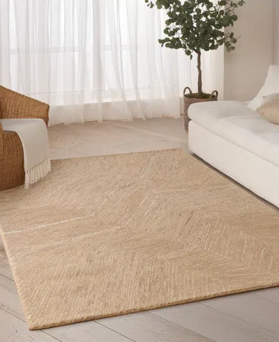 Dkny Pure Angles Ang01 Area Rug, 3'7 X 5'7 In Brown