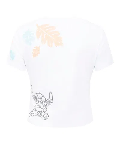 Freeze Max Women's White Lilo And Stitch Hold On Tight Baby Doll T-shirt