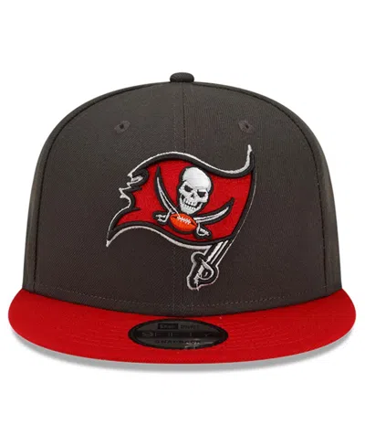 New Era Men's Pewter/red Tampa Bay Buccaneers 50th Anniversary Side Patch 9fifty Snapback Hat