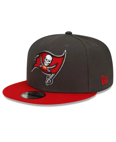 New Era Men's Pewter/red Tampa Bay Buccaneers 50th Anniversary Side Patch 9fifty Snapback Hat