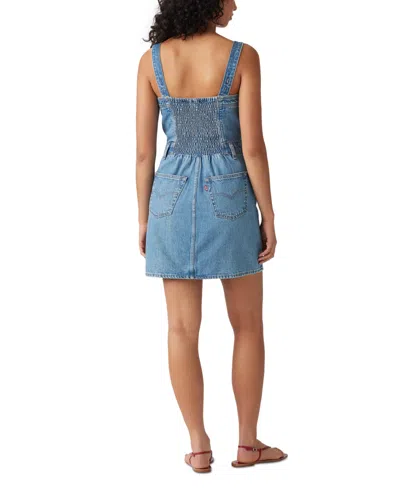 Levi's Iconic Button Up Dress In Blue