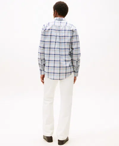 Tommy Hilfiger Men's Relaxed Fit Long Sleeve Multi Check Button-down Oxford Shirt