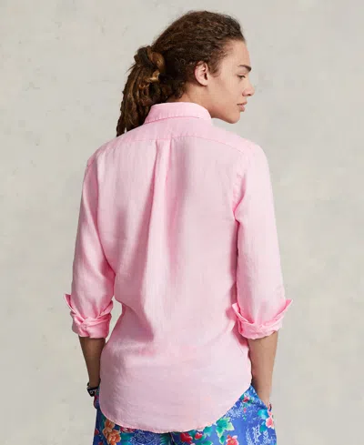 Polo Ralph Lauren Polo Pony-embroidered Cotton-blend Shirt In Pink