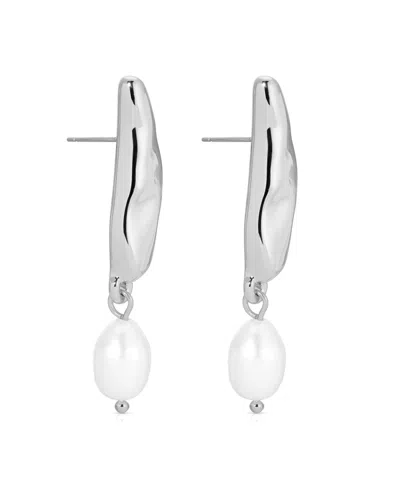 Ettika Liquid Luxe Cultured Freshwater Pearl Drop Earrings