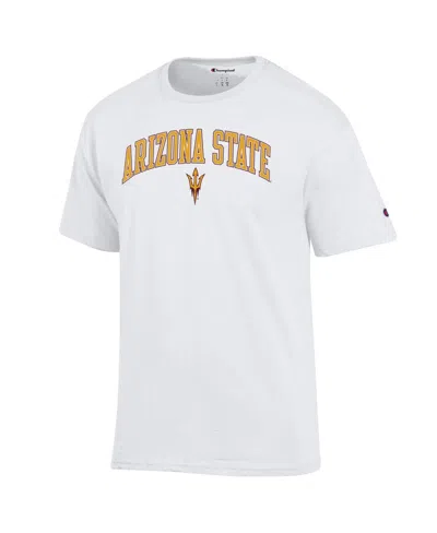 Champion Men'sâ White Arizona State Sun Devils Arched Logo T-shirt In Multi