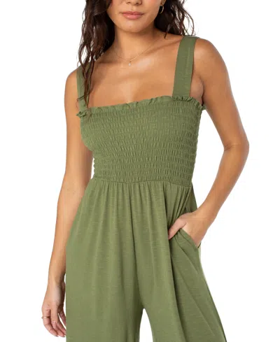 Roxy Just Passing By Smocked Jumpsuit