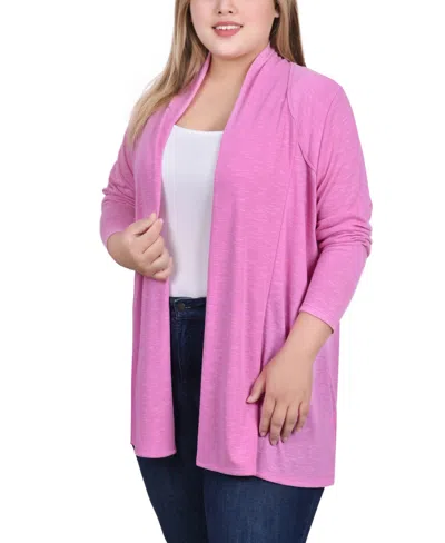 Ny Collection Plus Size Long Sleeve Cardigan Sweater
