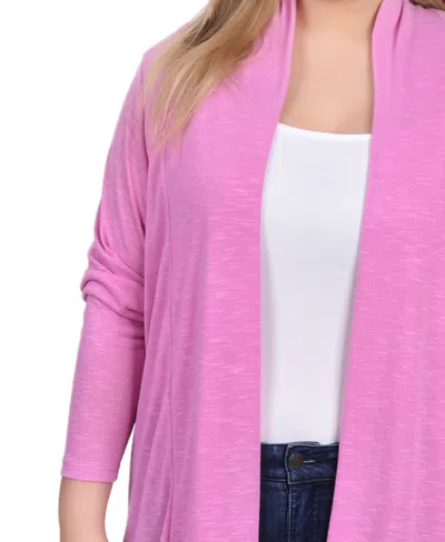 Ny Collection Plus Size Long Sleeve Cardigan Sweater
