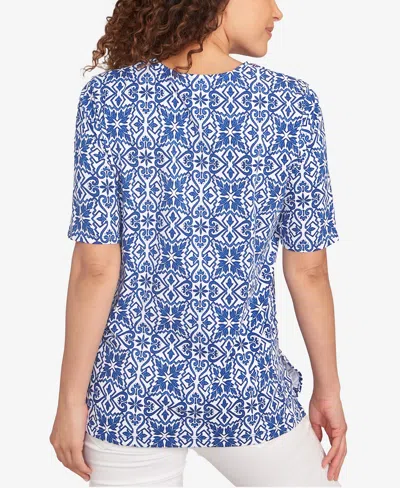 Ruby Rd. Petite Pacific Medallions Embellished Knit Top