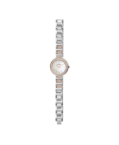 Fossil Women's Karli Three-hand, Silver-tone Alloy Watch