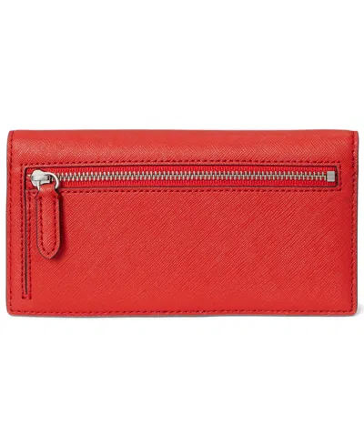 Ralph Lauren Crosshatch Leather Slim Snapped-closure Wallet