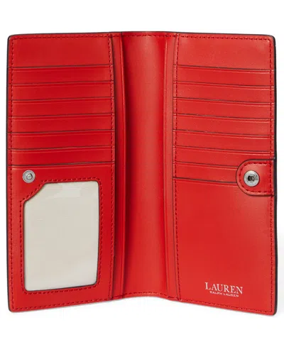 Ralph Lauren Crosshatch Leather Slim Snapped-closure Wallet