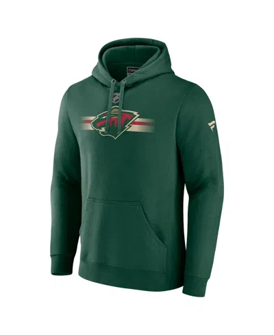 Fanatics Men's Green Minnesota Wild Authentic Pro Secondary Pullover Hoodie In Green